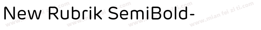 New Rubrik SemiBold字体转换